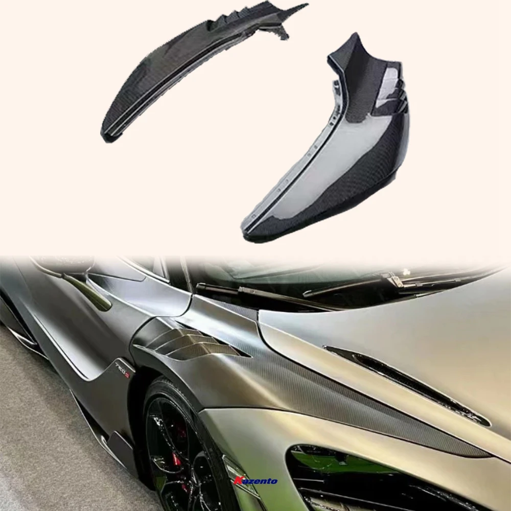 For Mclaren 2017-2023 Dry Carbon Fiber Vented Cooling Front Side Fender Pair