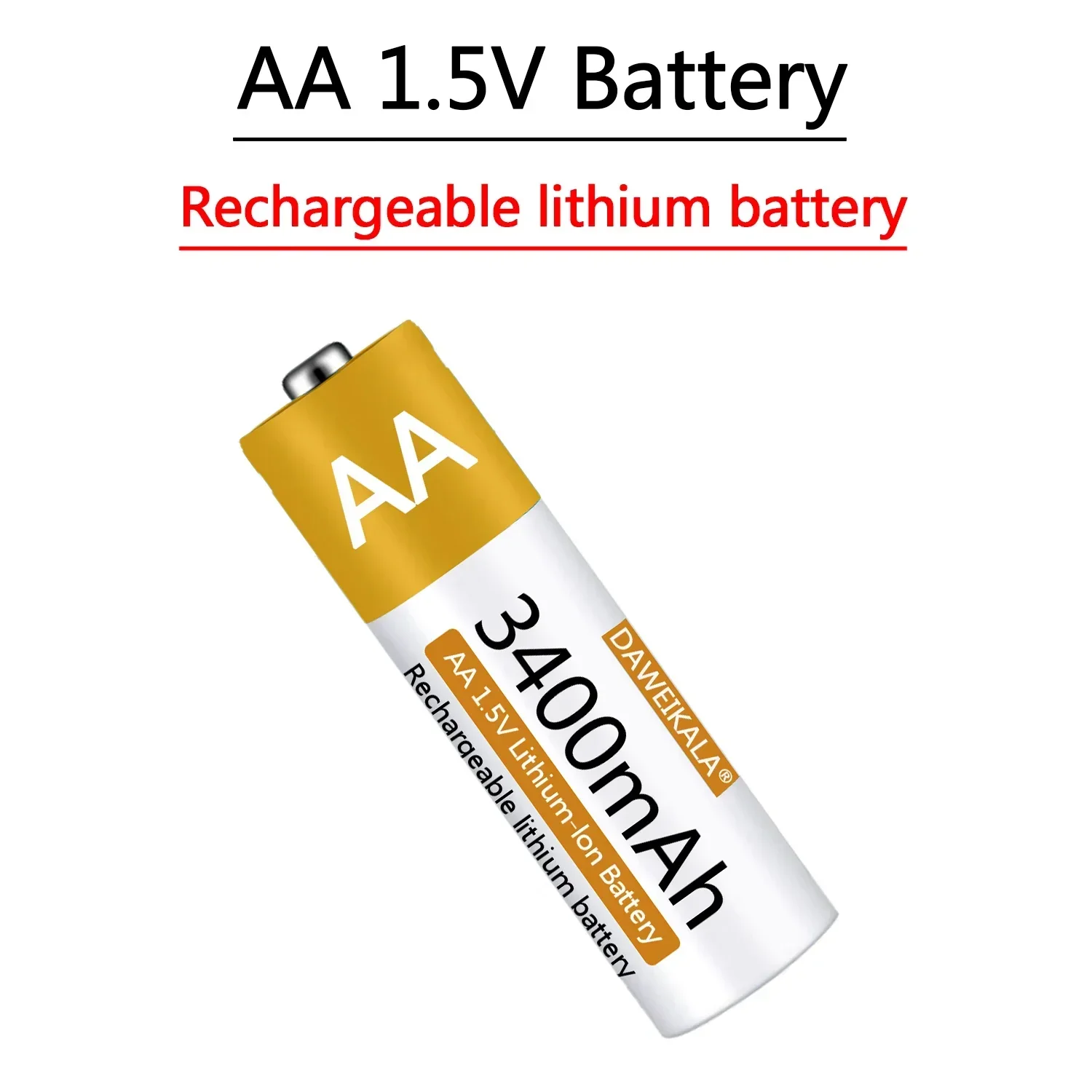 1.5V AA Akumulator litowo-jonowy AA 3400mAh Akumulator litowo-jonowy AA do zdalnego sterowania myszką i małym wentylatorem Zabawka elektryczna