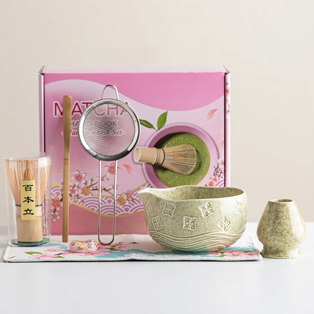 

Керамический бамбуковый японский чайный сервиз матча, чаша матча, держатель для венчика матча, набор для изготовления матча, многоразовый набор венчиков для матча, любители чая