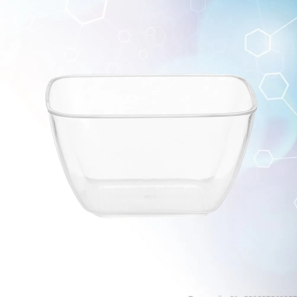 

5 шт., одноразовые пластиковые чашки для десертного мусса, прозрачные квадратные миски для салата, прозрачные квадратные миски для хранения, для кухни, домашнего использования, 70 мл