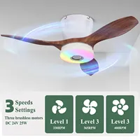 2025 New Ceiling Fan Light Bedroom Minimalist RGB Bluetooth Fan Lights Source Music Light Wholesale for Living Room Study Room
