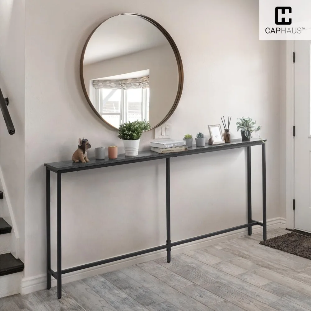 63' Narrow Long Console Table for Entryway, Living Room & Hallway