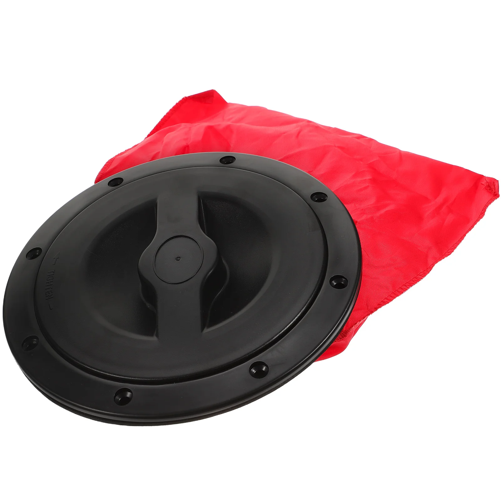 Round s Kayak Hatch Cover Heavy Duty Waterproof Black Plastic Lid for Boat Canoe Easy Install Removable ABS Red Bag