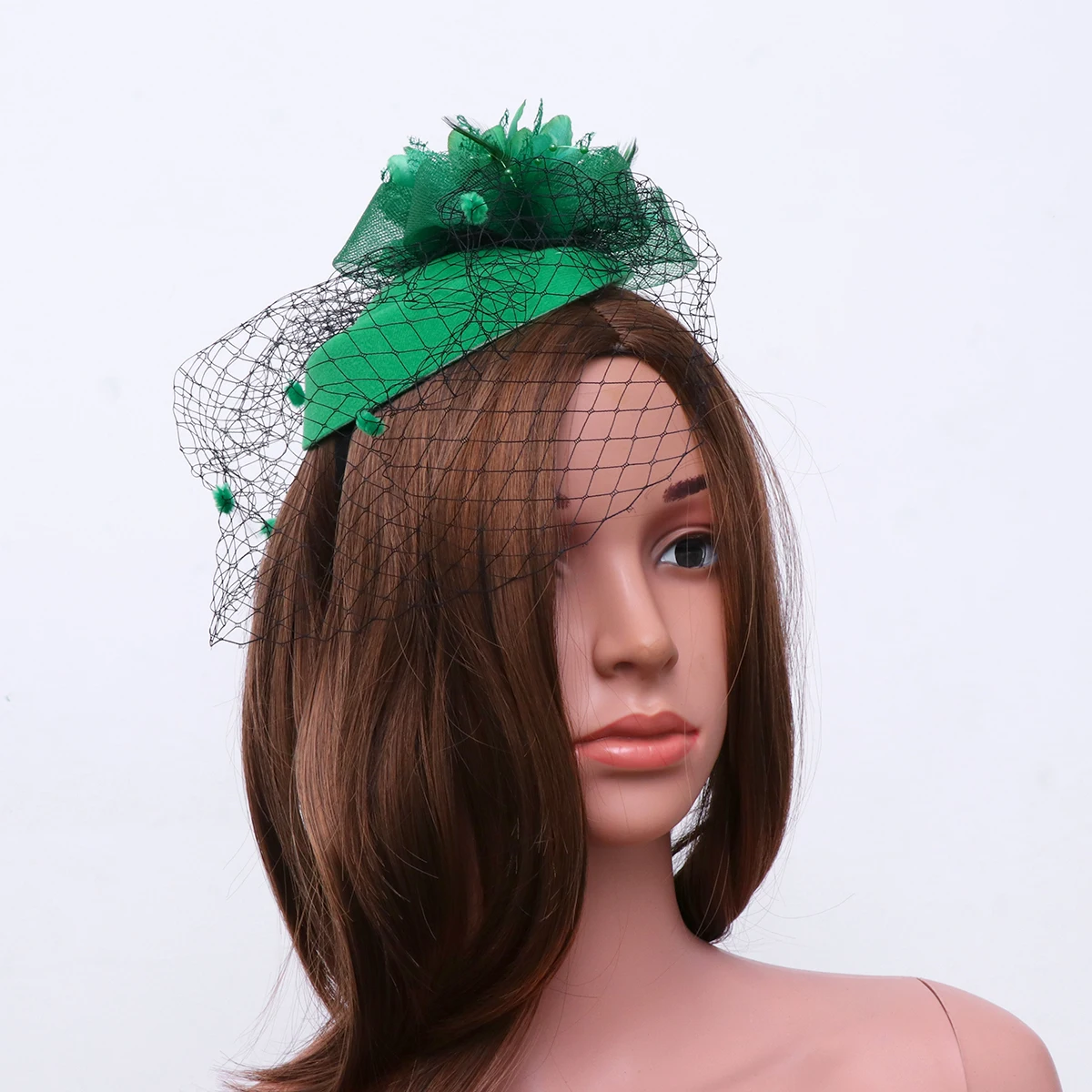 

Mesh Headdress Hat H made Women Tea Party Headwear Fascinator One Size Fits All Lightweight Wedding Church Photoshoot Gift