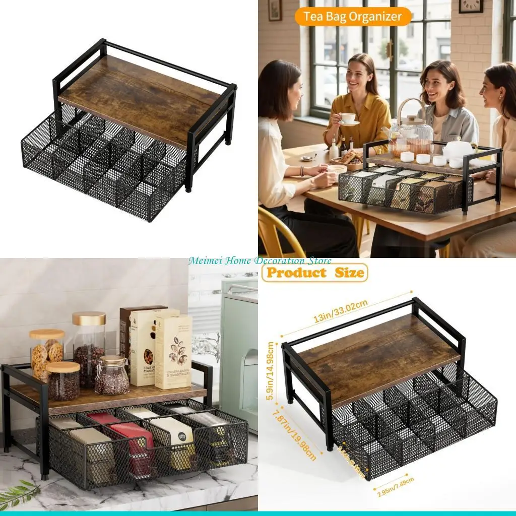 H7BF Multipurpose Organizers Drawer Featuring 8 Spacious Compartments For Storing Coffee Spices Cosmetics