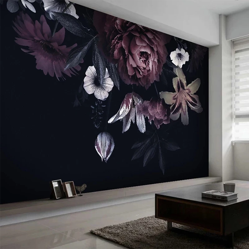 papel-de-parede-3d-com-foto-personalizada-moderno-rosas-flores-de-lirio-mural-para-quarto-fundo-preto-sala-de-estar-parede-de-fundo-para-tv-restaurante