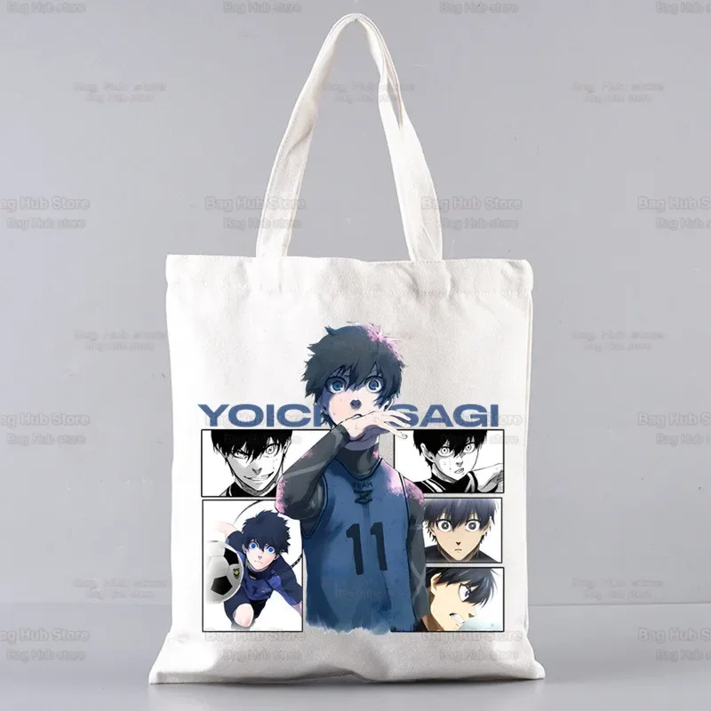 Blue Lock Shopping Bag Shopper Jute Bag Isagi Yoichi Hyoma Chigiri Meguru Bachira Shopping Tote Bag Reusable Bolsa Sacolas