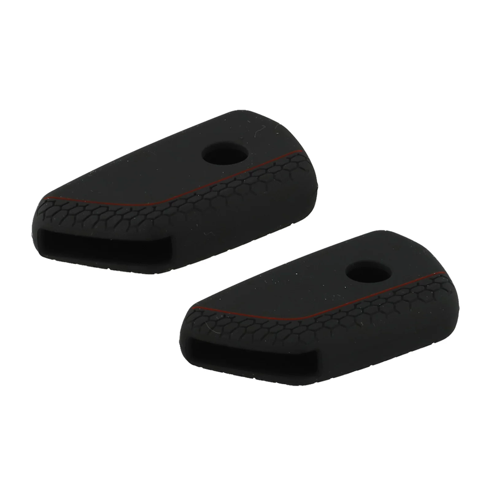 for Black Key Cover Silicone Key Cover Stylish Design Non-Slip Texture Signal Sensitivity Preservation Robust Car Key Accessory