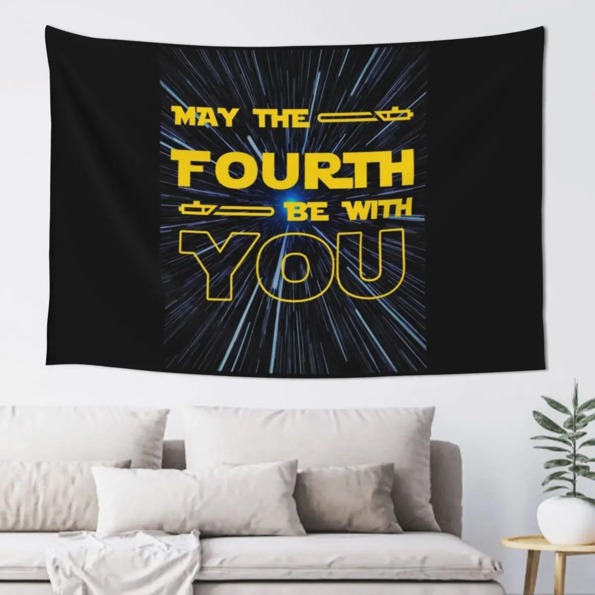 MAY THE FOURTH BE WITH YOU Tapestry Decoration For Bedroom Wall Mural Decoration Room Tapestry