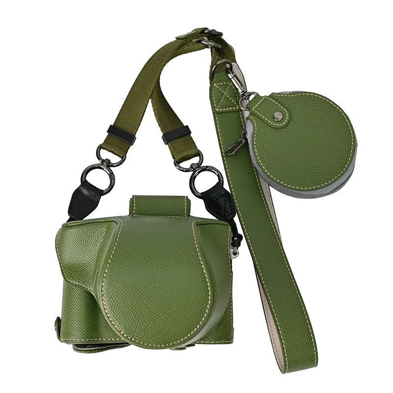 Luxury PU Leather Camera Bag For Fujifilm XT50 X-T50 Full Protective Base Shoulder Neck Strap Camera Case with 14-45mm Lens