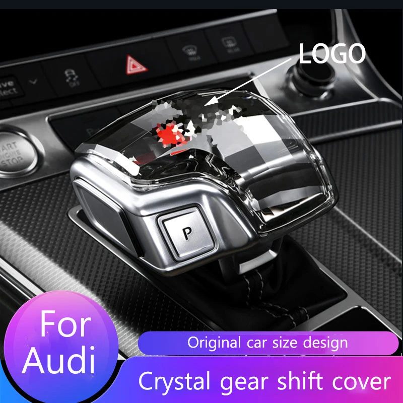 For Audi A4 A5 A6 A7 A8L Q5 Q7 Q8 RS4 RS5 RS6 RS7 S4 S5 SQ5 QS8 Crystal gear head Shift head Transmission handle cover