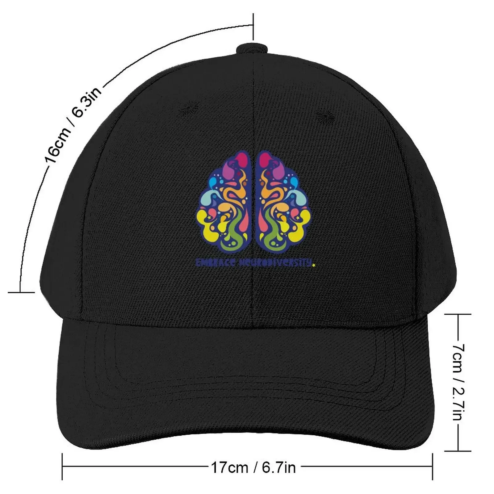 embrace neurodiversity Baseball Cap Visor fishing hat Big Size Hat Military Cap Man Luxury Woman Men's