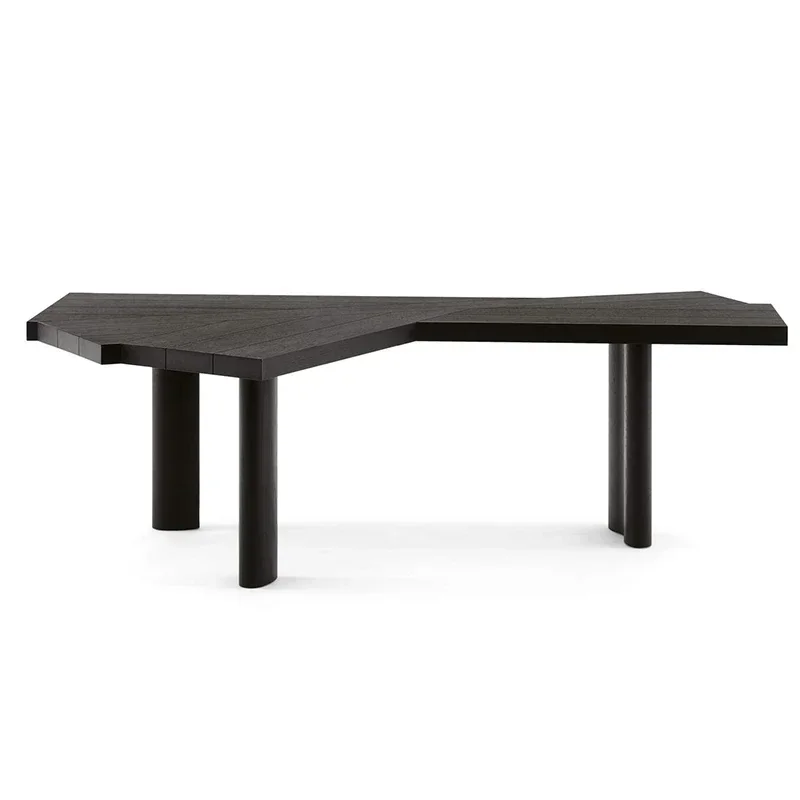

Italian light luxury desk home study Italian minimalist designer medieval solid wood office computer desk