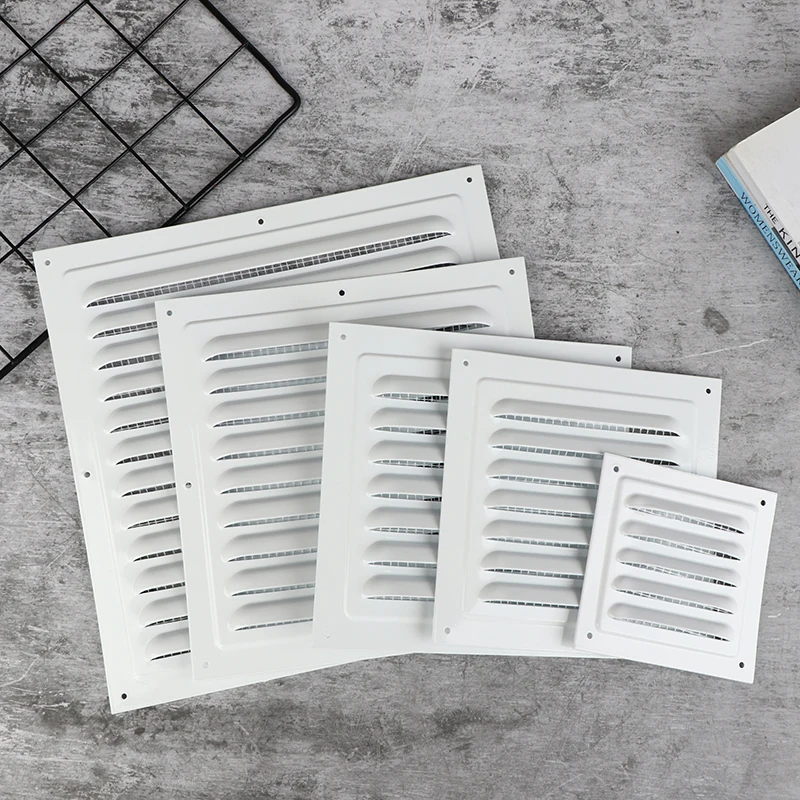 

1Pc 100-250mm Aluminum Alloy Air Vent Grille Air System Net Cover Screen Exhaust Outlet Square Heating Cooling Vents Plate