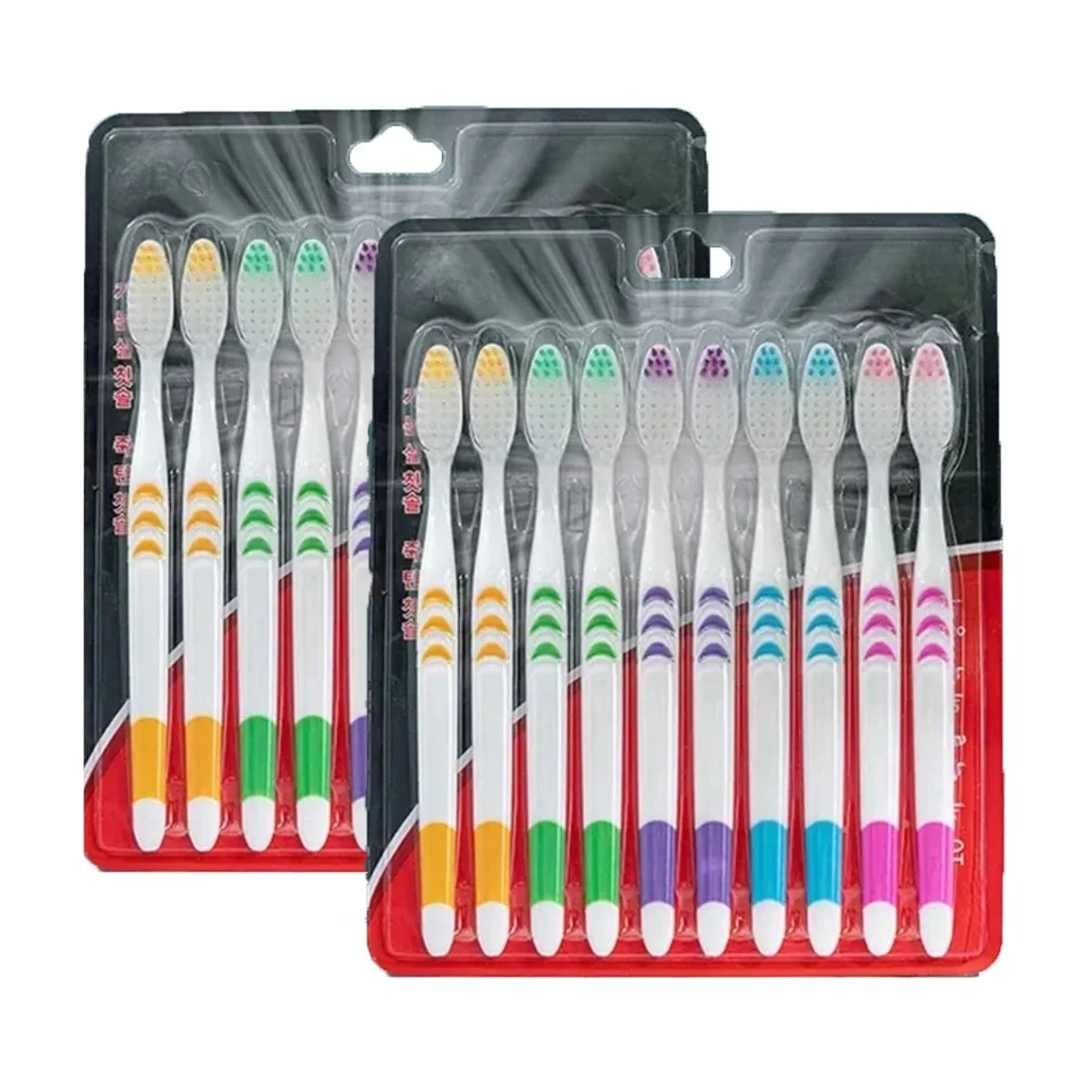 10-20pcs Double Ultra Soft Toothbrush Dental Personal Teeth Brush Bamboo Charcoal Nano Toothbrushes Uses For Adult Toothbrush