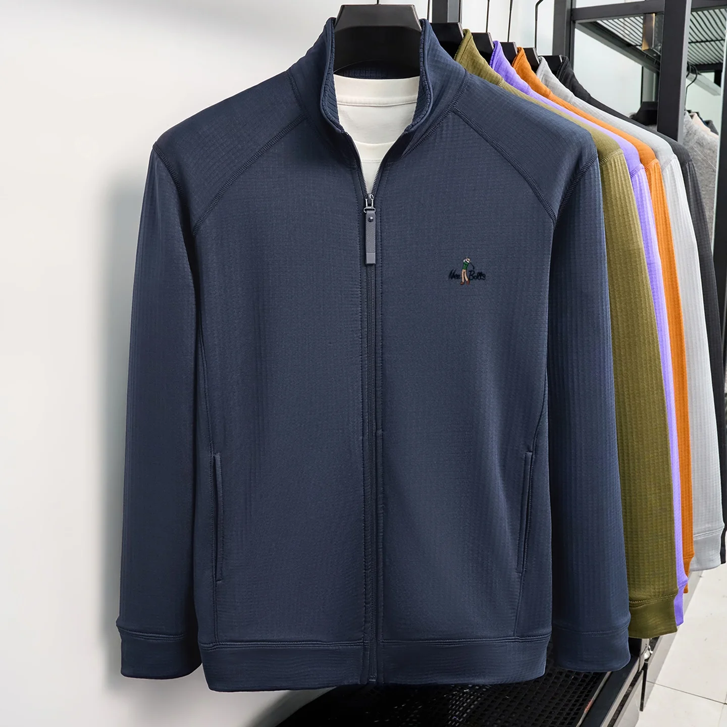 Luxusmarke Herren Jacke Designer neue Mode raffinierte Cartoon Muster Golf Freizeit weiche Komfort Reißverschluss Mantel – Detail 20