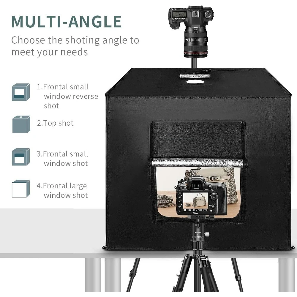 High quality Photo Box, Photo Light Studio Box 35"/90cm 126 LED Light Photo Shooting Tent Table Top Photography Lighting Kit-NEW