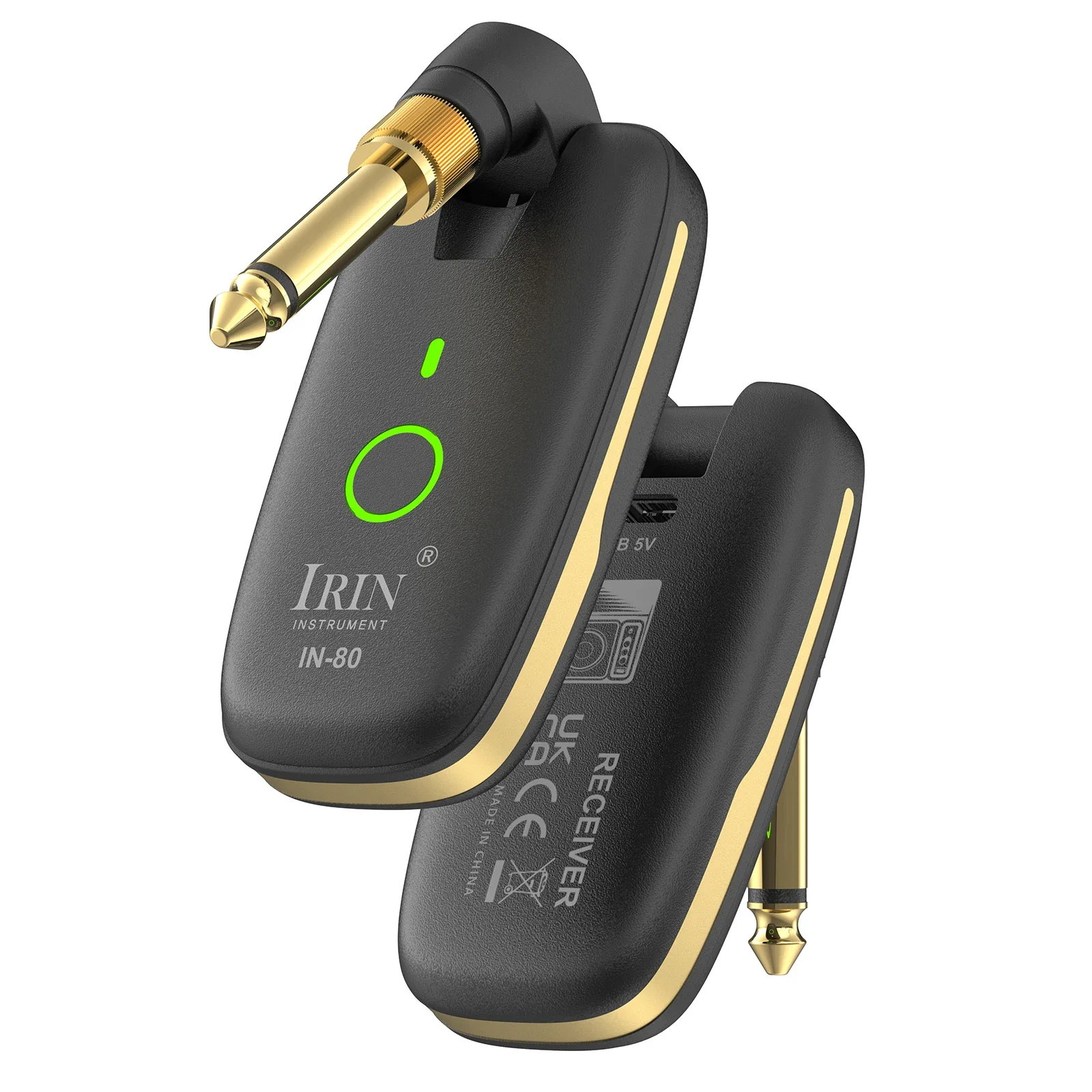 IRIN Transmitter Receiver IN-80 Wireless Guitar System Built-In Rechargeable Audio Guitar Wireless System Guitar Accessory