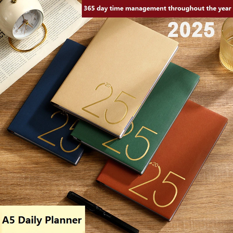 Portable Agendas 2025 Monthly Planner, PU Cover High Grade 200 Sheets University Notebooks, Budget Execution Journal Annual Plan