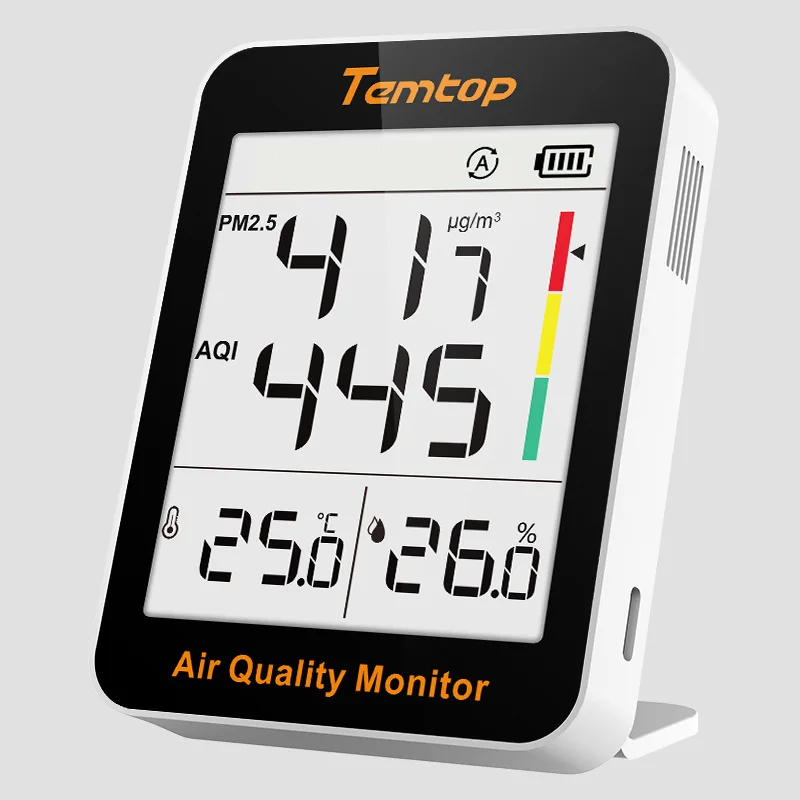 

Elitech S1 Up Air Quality Monitor PM2.5 Detector Indoor Digital Display Temperature Humidity Meter
