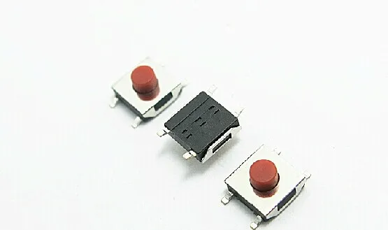 

6*6*3,7 мм SMD тактовый переключатель 4PIN красная кнопка водонепроницаемая медная головка 200 шт.