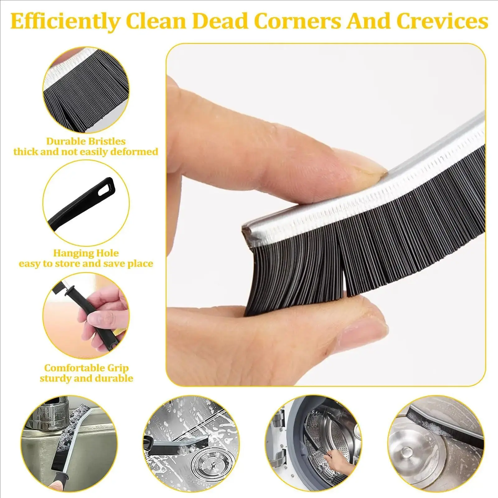 Cleaning Tool Set Multi-Surface Durable Brush Scraper for Gas Stove Range Hood Grime Removal Tools Home Outdoor Cleaner - view 2