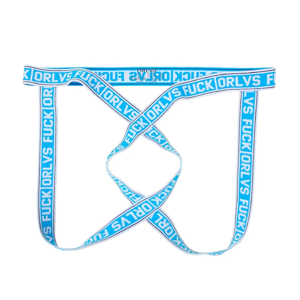 

1 PCS Men's High Elastic Cotton Nylon Blend Ring Thong, Barely-There Breathable Low Rise Letter Thin Straps Sexy Summer Underwea