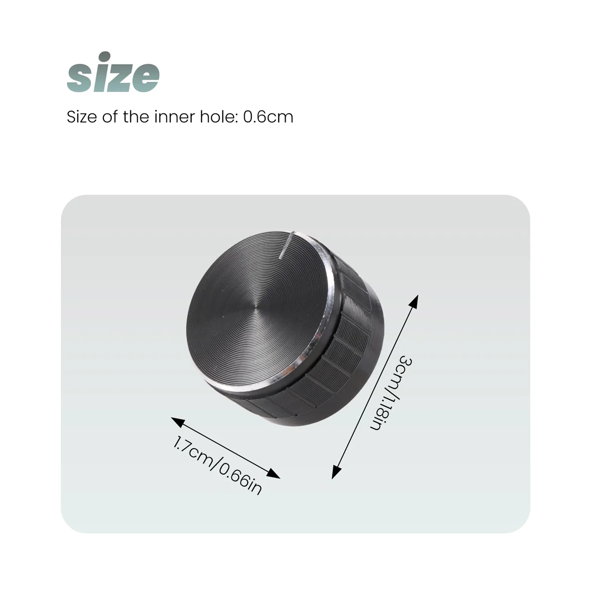 Black Aluminum Volume Control Amplifier Knob Wheel image 6