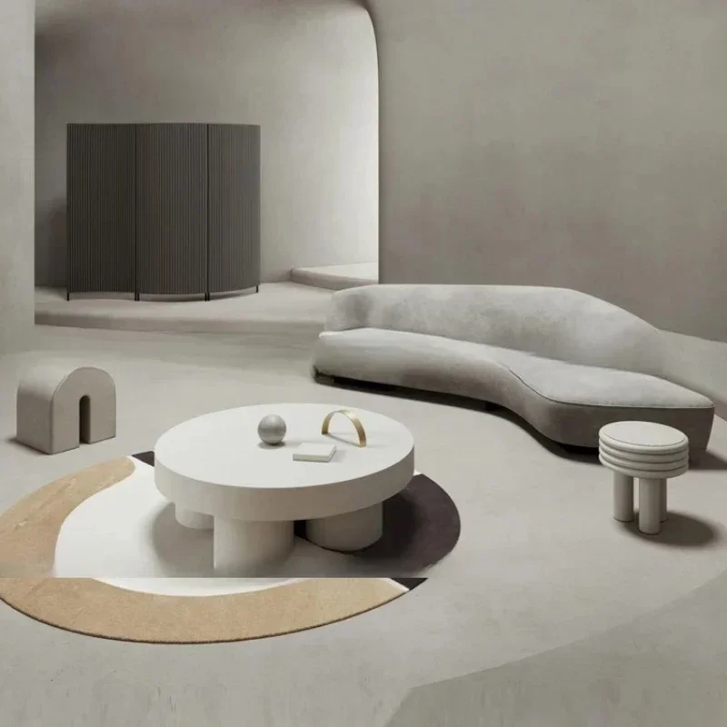 Curved Multi-Person Sofa Combination in Villa Gray for Living Room