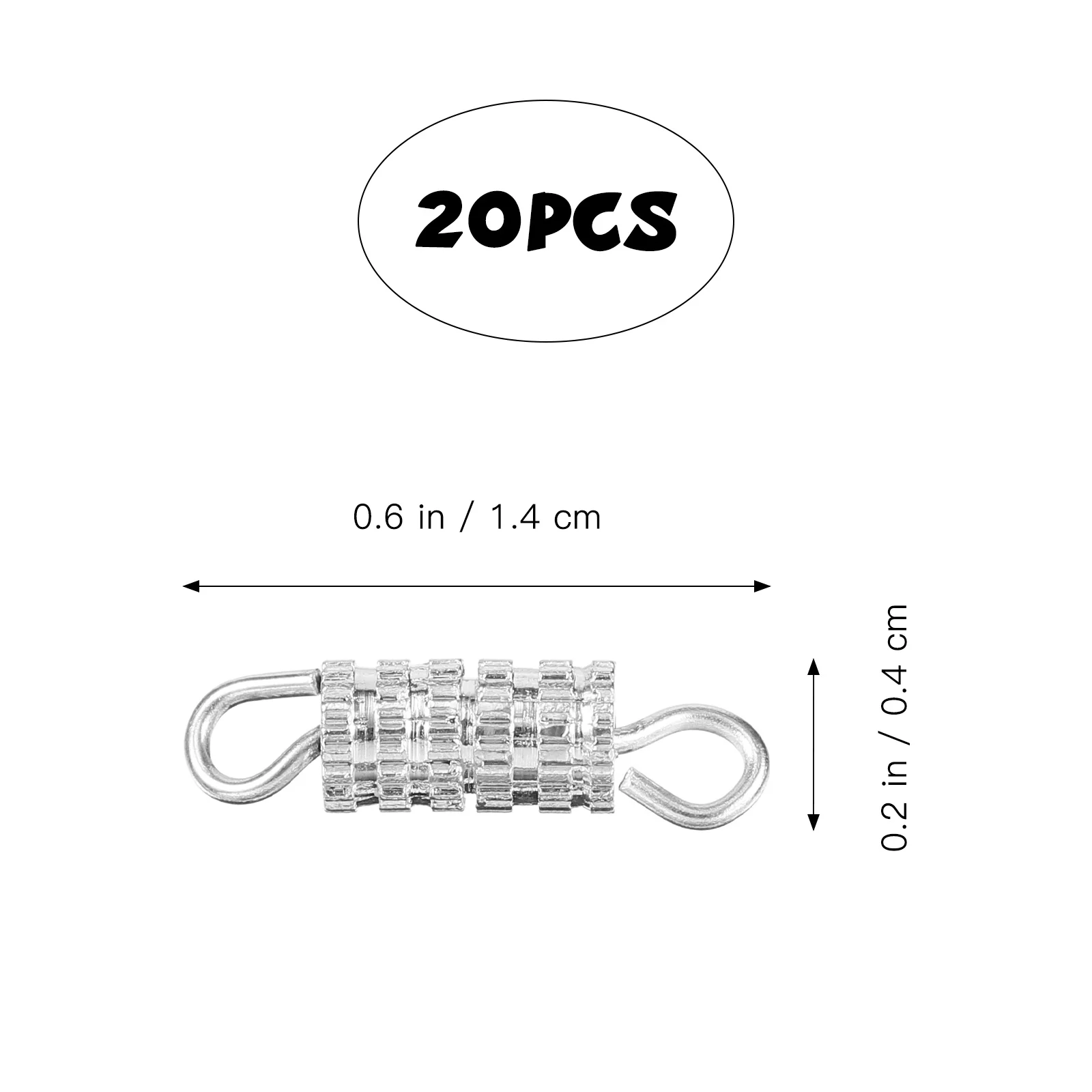 20 шт., металлические застежки тонкой работы для ожерелья, браслета, простые в использовании в DIY ювелирных изделиях, браслет, винтовая застежка