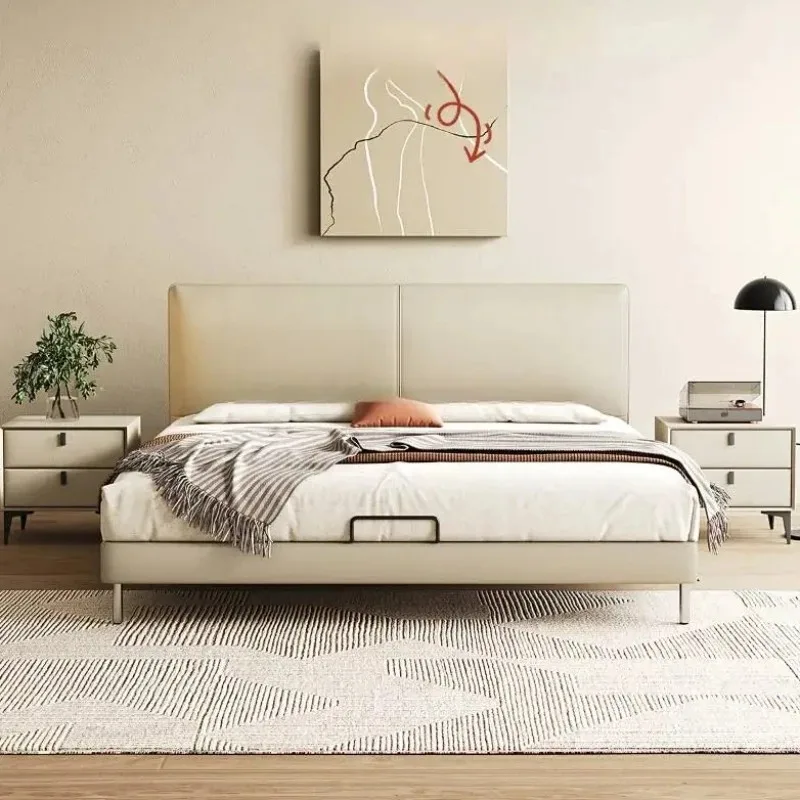 Bedroom Wooden Double Bed Modern Elegant Pretty King Full Size Bases Bed House Luxury Storage Camas De Dormitorio Furniture Home