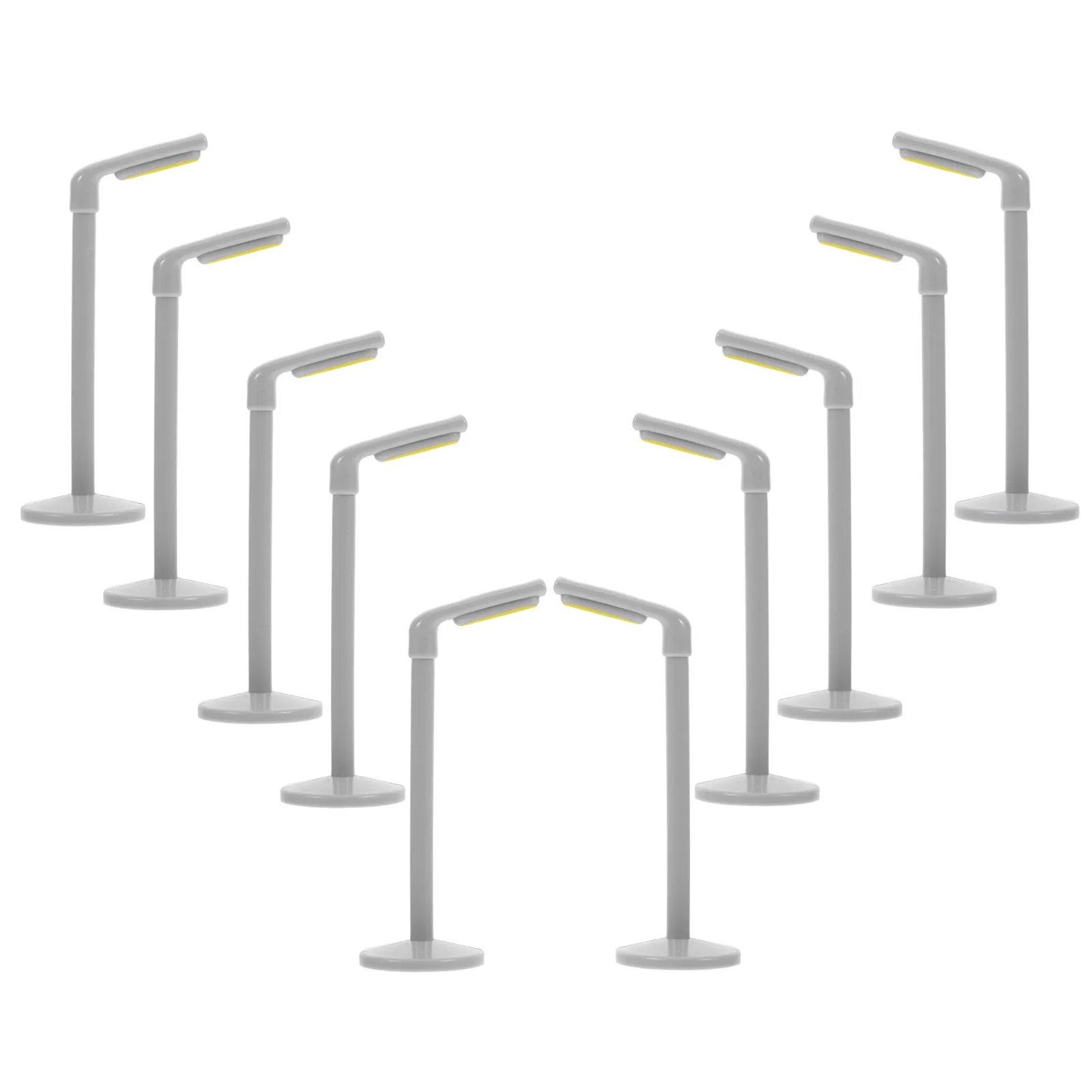 10Pcs Compact Miniature Street Lamp for Desk Shelf Decor Micro Landscape Lighting Mini Village Street Lights Fairy Garden