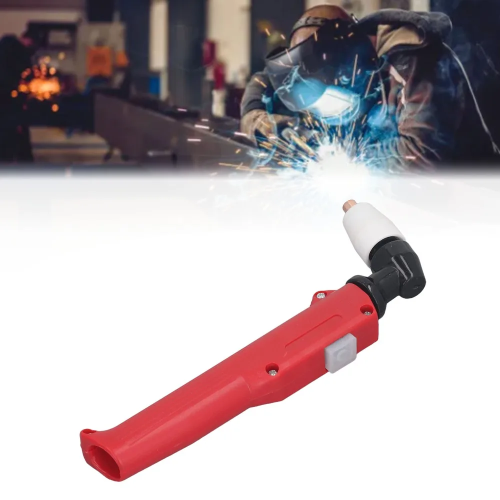 40A Rating Plasma Cutting Torch Head ABS Air Cooled Air Plasma Torch Head Red PT 31 Torch Head Industrial Use