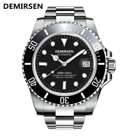 Luxury Top Brand Black Bezel Seagull Automatic Movement Watch 200M Waterproof Sapphire Glass Men Diving Mechanical Wristwatch