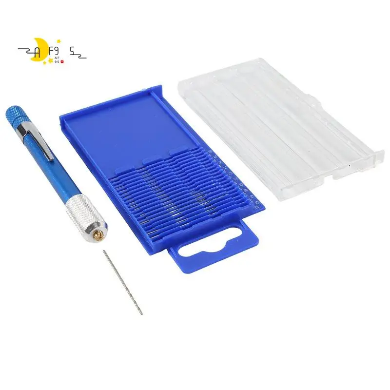 

AF95-21PCS Carburetor Jet Drill Bits Pin Vise Set, For Jewelry Bead Making Crafts Orifice Drilling Wood DIY Carving