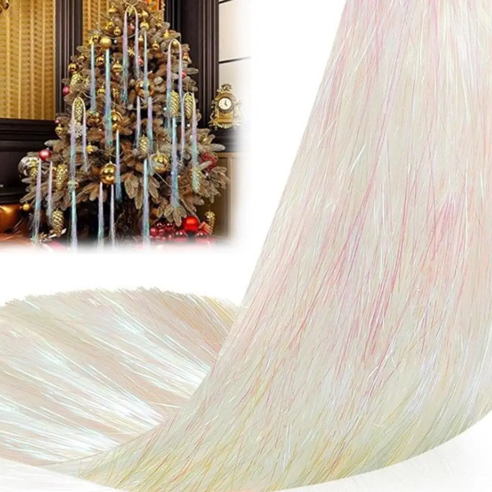 5000 Stränge Eiszapfen Schillerndes Lametta Folie Fransengirlande für Weihnachten Weihnachtsbaum Abschlussfeier Zubehör Urlaubsdekoration – Detail 5