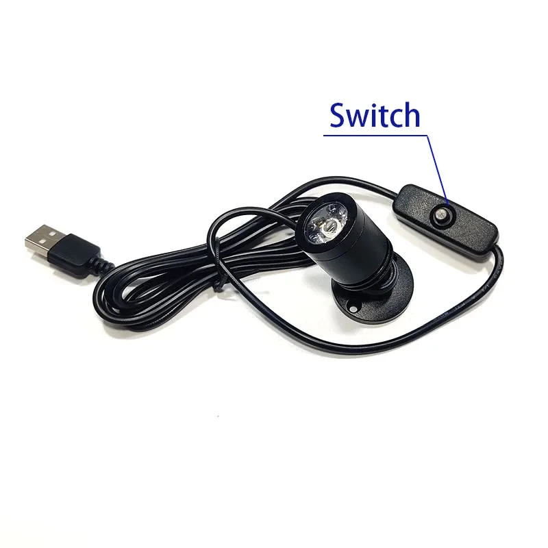 5V  USB Mini LED Spotlights 1W/3W Indoor jewelry Cabinet Decoration Small Down light Counter Display Focus Spot Lamp With Switch