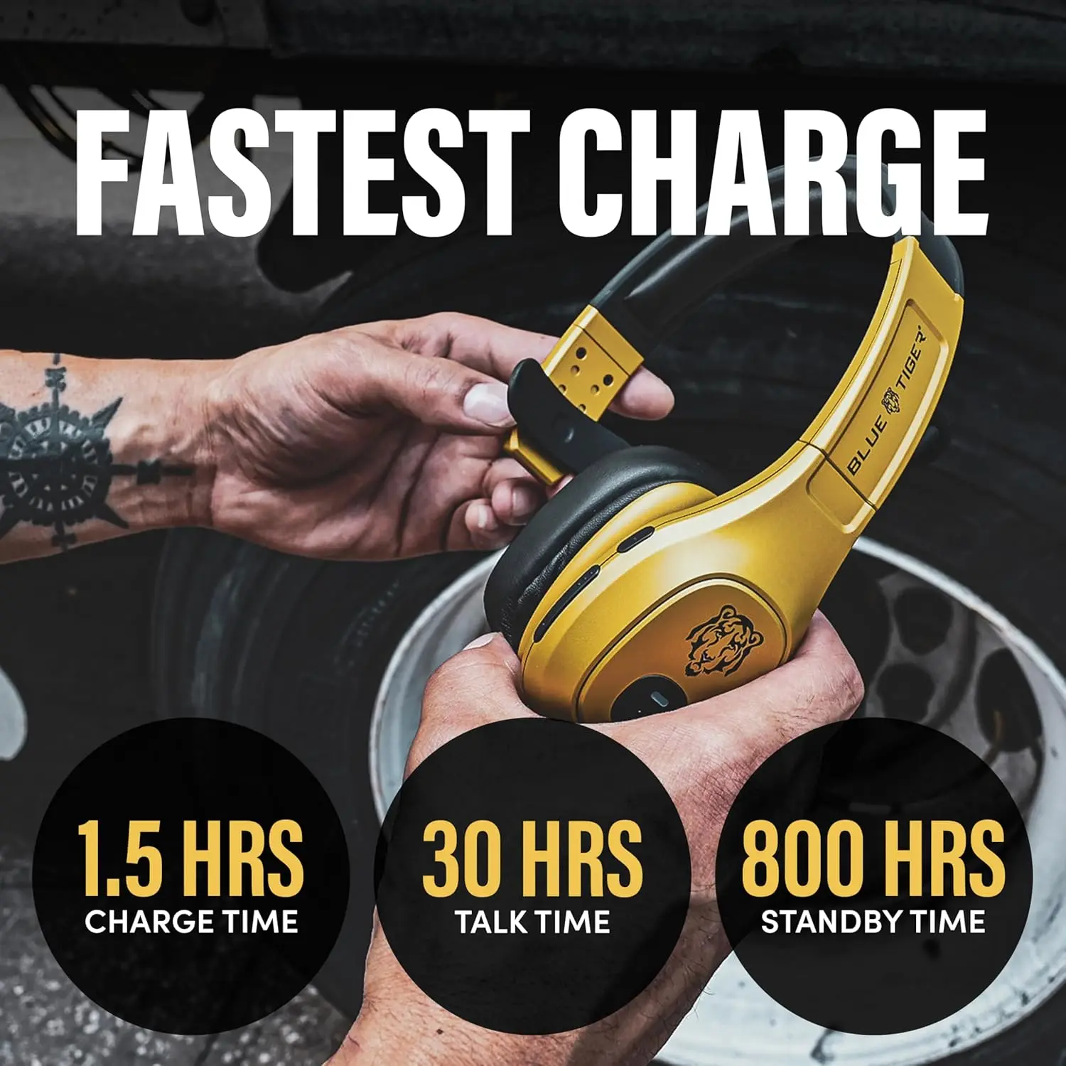 Premium Trucker Bluetooth Headset with Mic, 30H Talk Time, USB-C, Noise Canceling - view 5