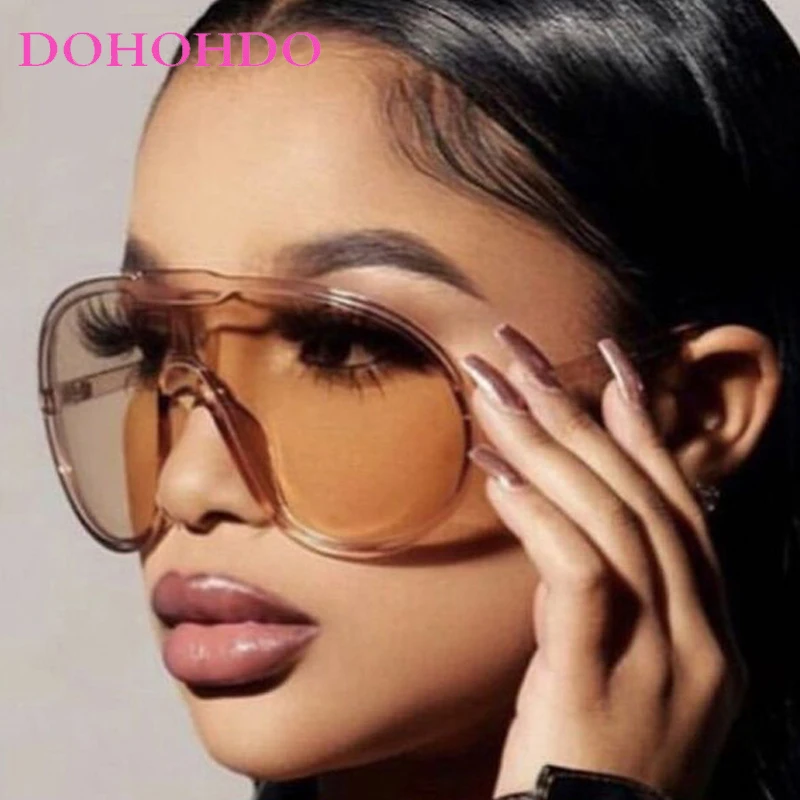 

Luxury Designer Oversized One-pieces Sunglasses Men Women New Punk Vintage Shades Outdoor Sports Fishing Windproof Goggles UV400
