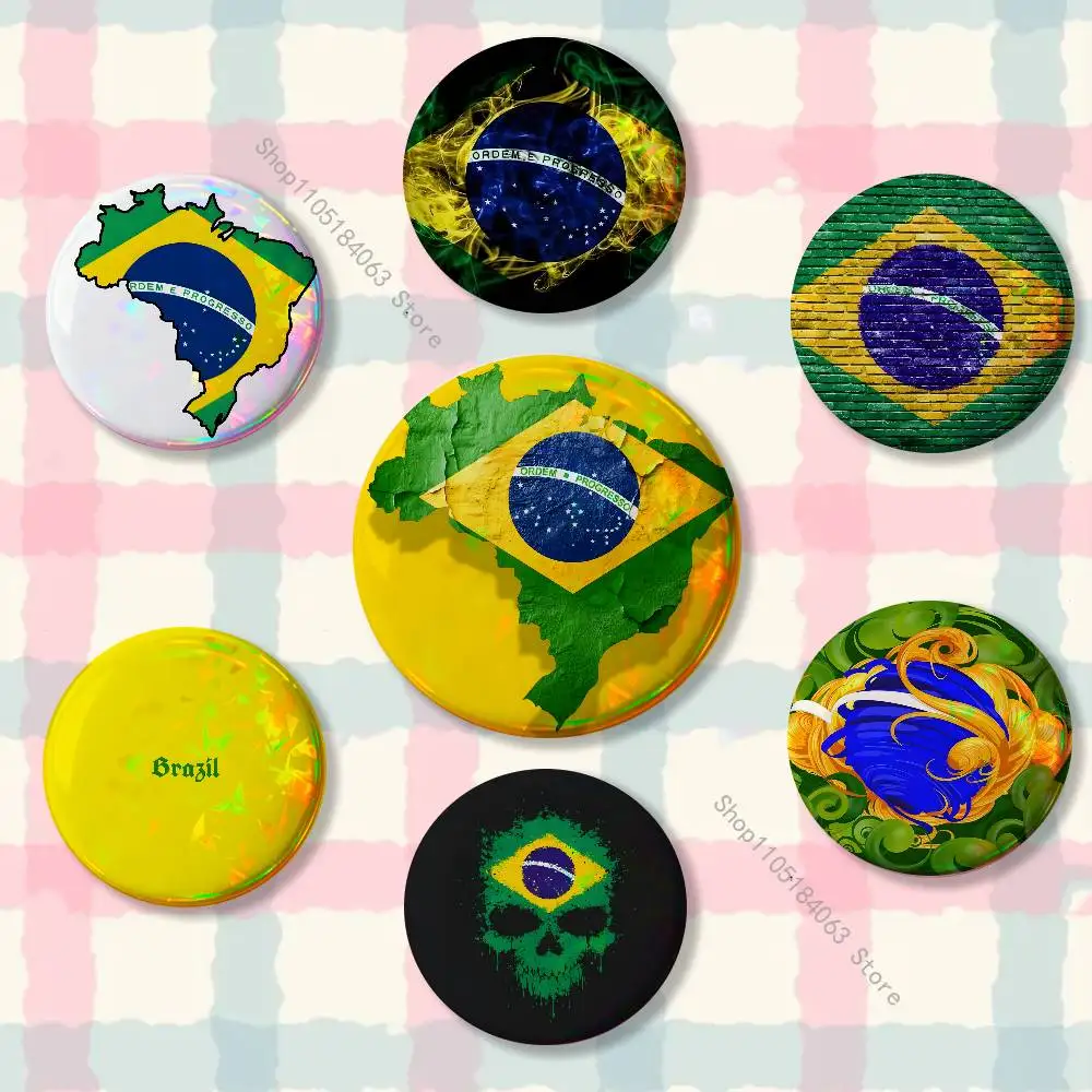 

Rio de Janeiro-Brazi Badges Button Round Creative Pin Brooch Badge Bag Decor Fans Collect Friends Gifts
