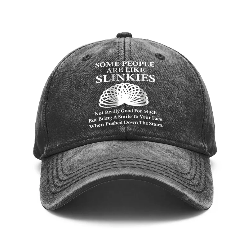 1 Vintage Washed Unisex Baseball Cap, Some People Find It as Smooth as a Skateboard, Even if It's Not Perfect, It Will Bring a Smile to Your Face When You Drop It down the Stairs, Adjustable, Hat, Suitable for Outdoor Activities and Casual Wear, Gift for Men and Women