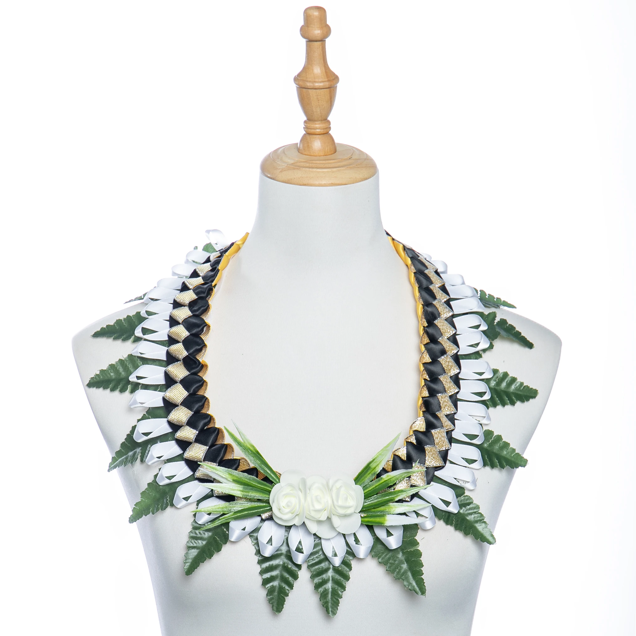 NEW Tongan Kahoa Lei Graduation Season Ribbon Wreath Opening Ceremony  Necklace  for Coronation Celebration Christmas New Year