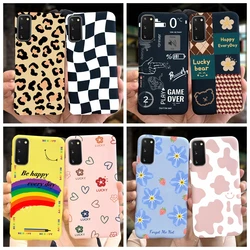 For Samsung Galxay S20 5G Phone Case Fashion Cute Cartoon Soft Cover For Samsung S20 FE S 20 Plus S20+ Candy Color Silicone Case