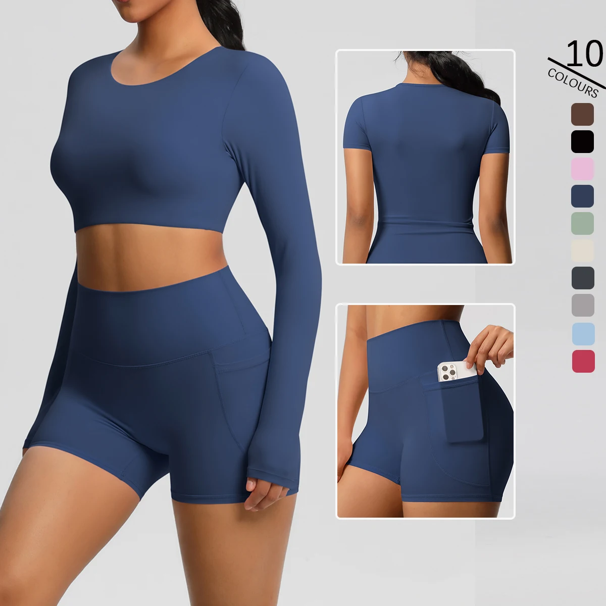 

2 шт. костюм для йоги, спортивный комплект, тренировочные спортивные топы без рукавов для спортзала, летние спортивные шорты с карманами, быстросохнущие леггинсы для спортзала, комплект