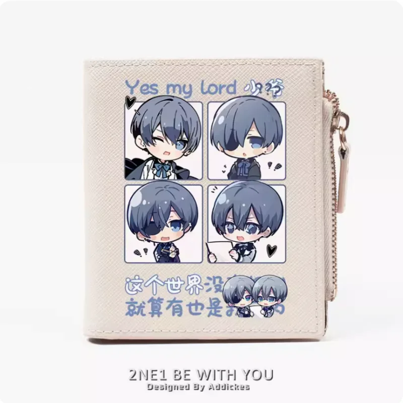 

Anime Black Butler Zipper Fashion Wallets PU Purse Card Holder Money Bag Gift B1024 Cosplay