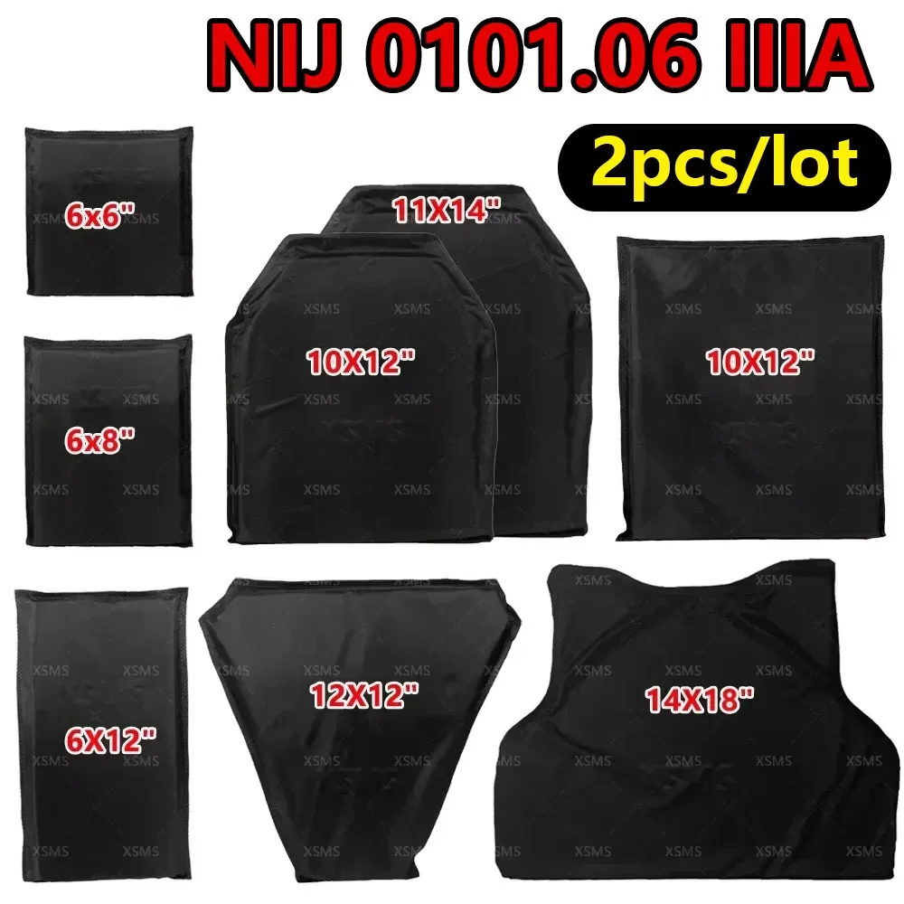1 Pasang Pelat Antipeluru Lembut NIJ IIIA NIJ IIIA 3A Rompi Balistik Ransel Antipeluru Papan Balistik Pelat Besar