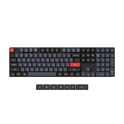 Keychron K5 Pro QMK/VIA Wireless Mechanical Keyboard Russian Layout Hot-Swappable Double-Shot PBT Keycaps RGB Backlight