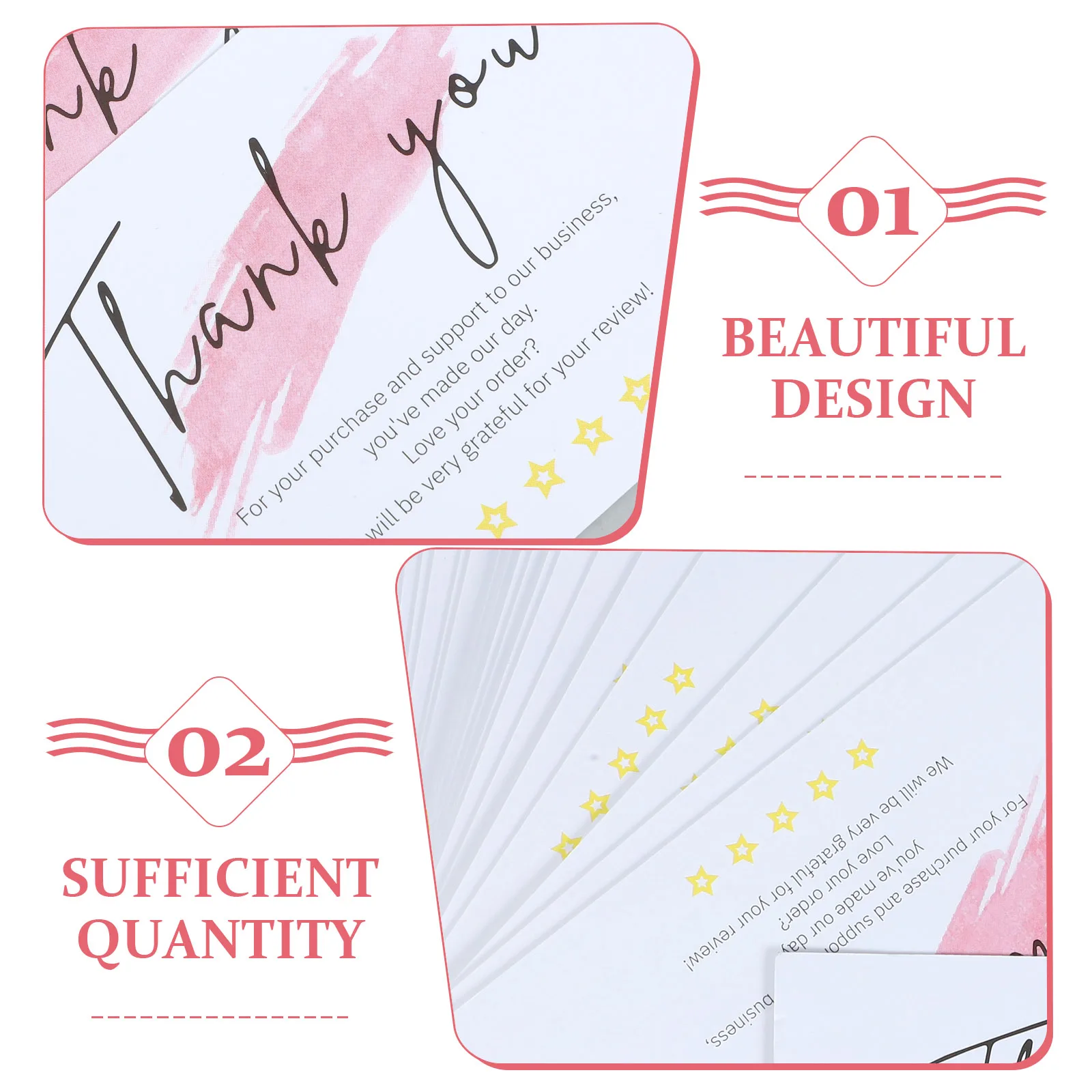 

60pcs Thank You For Business Small Business Bulk Simple Elegant Thanks Cards Baby Shower Wedding Beauty Salon Bakeries Gift