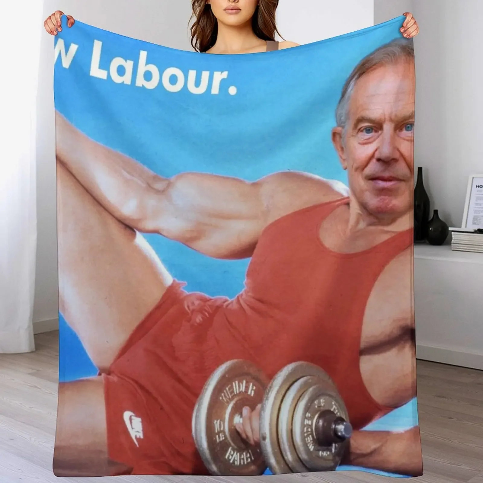 

Tony Blair (XL) Throw Blanket Personalized Gift Hair christmas gifts Blankets