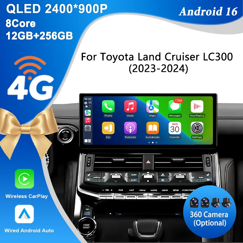 for Toyota Land Cruiser LC300 2023-2024 12.3